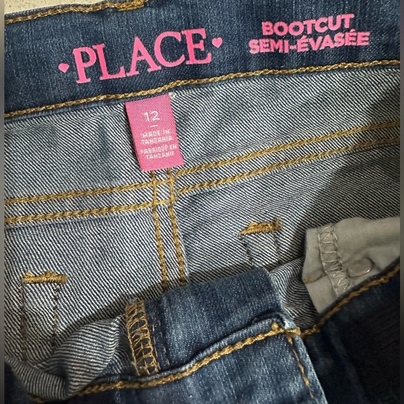 The Children's Place: Girls Bootcut Jeans- Size 12 - Picture 4 of 7